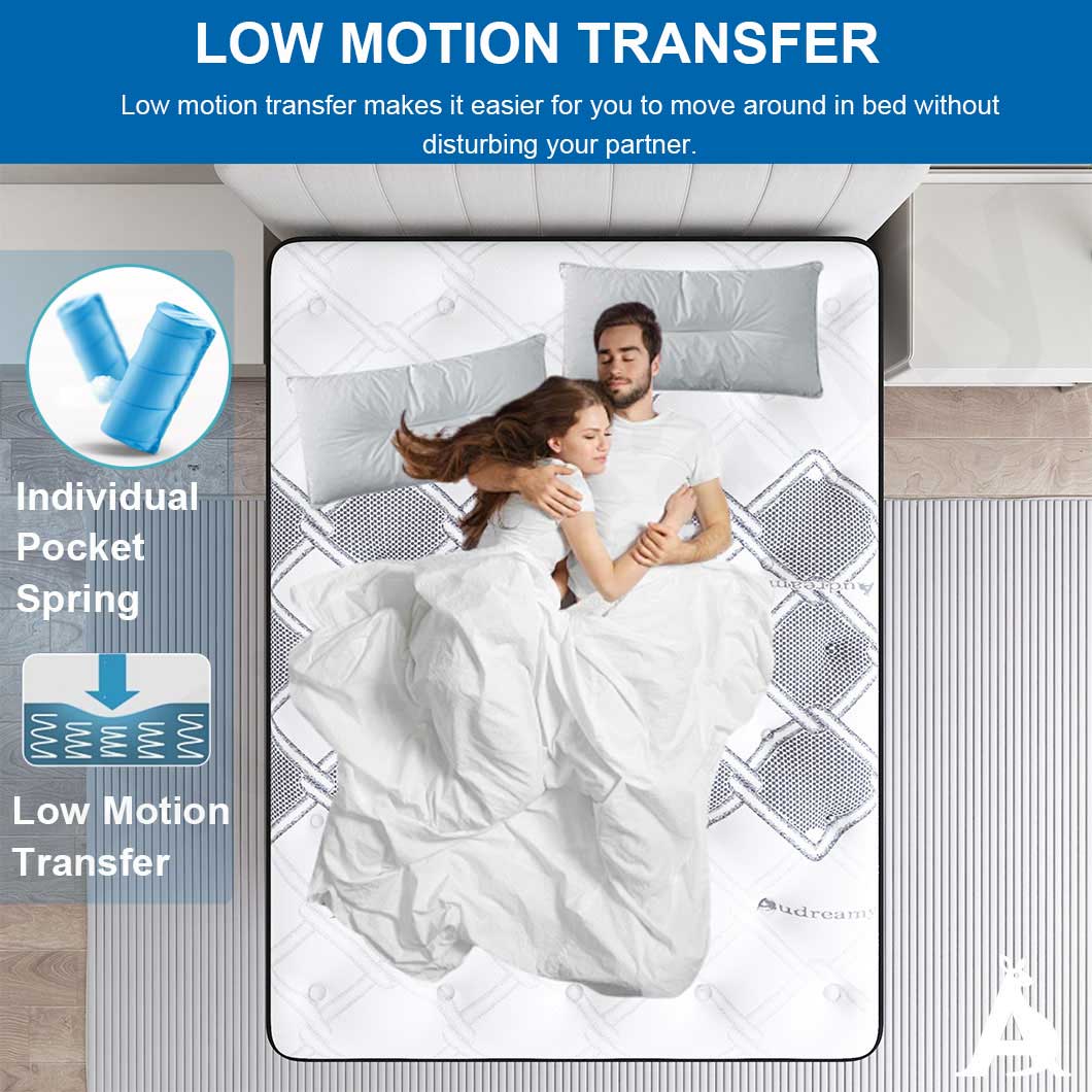 Audreamy Mattress Geneva 36cm Euro Top Cool Gel Foam 7-Zone Pocket Spring Dual-Sided Firmness Medium Soft/Firm (Double)