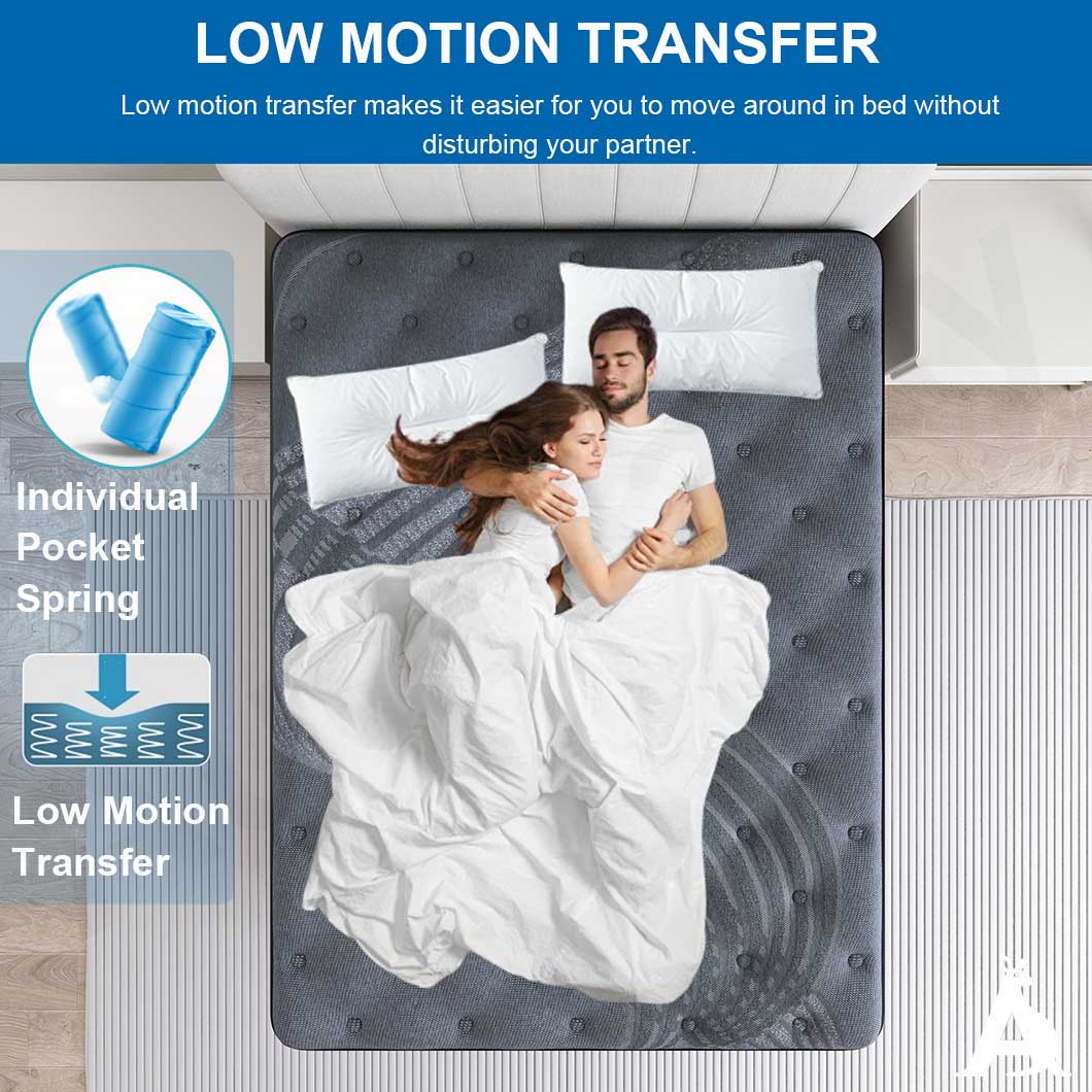 Audreamy Mattress Siena 35cm Euro Top Bamboo Charcoal Fabric 7-Zone Pocket Spring Medium Firm