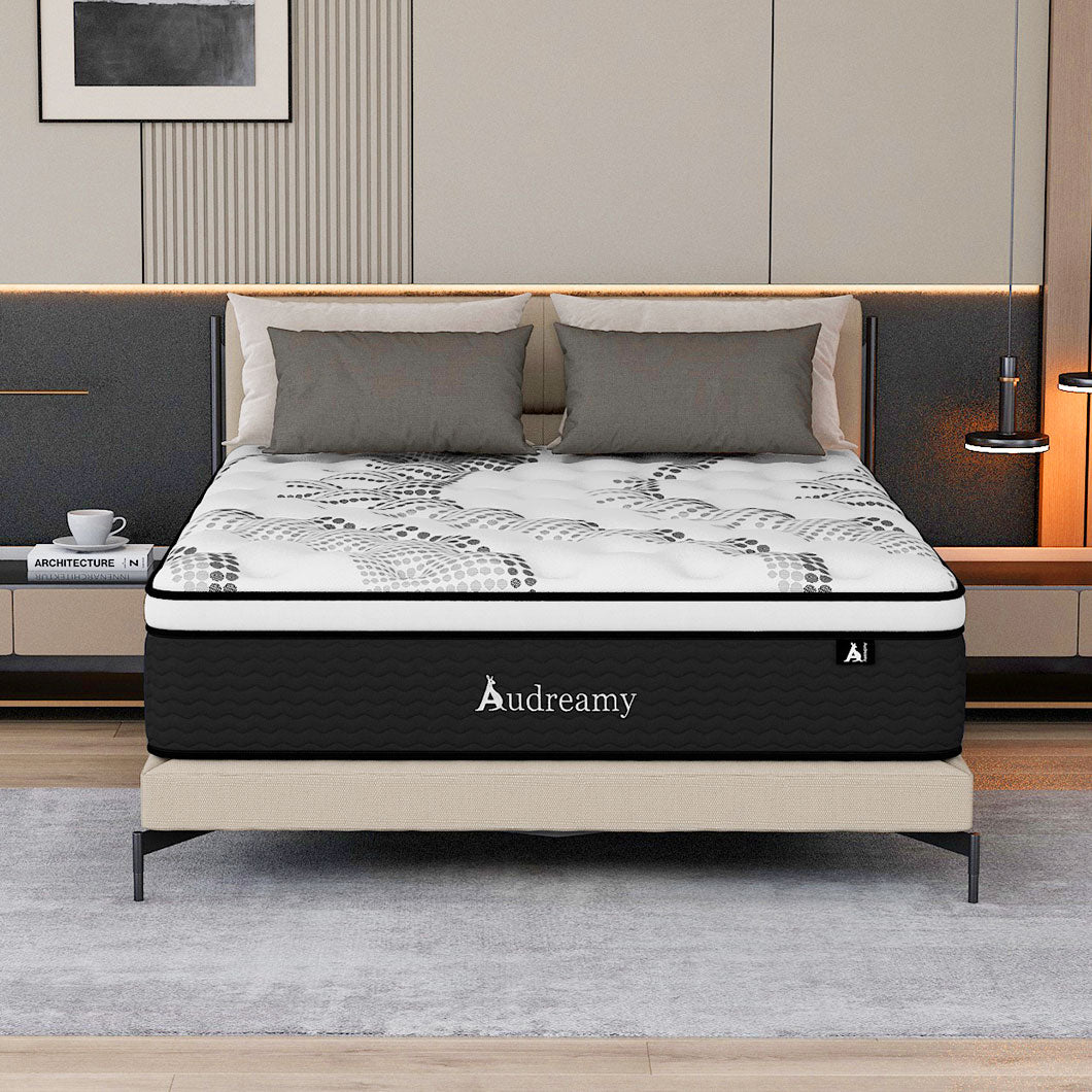 Audreamy Mattress Aurora 34cm Ergonomic 4D Plush Euro Top Bamboo Fiber Fabric 7-Zone Pocket Spring Medium Firm
