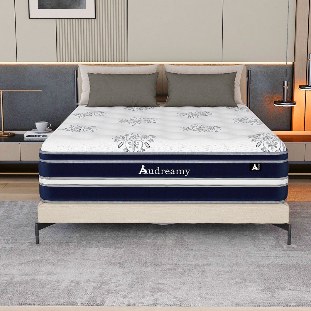 Audreamy Mattress Vienna 34cm Euro Top Super Cool Gel Foam Bamboo Fiber Fabric 7-Zone Pocket Spring Medium Firm (King)