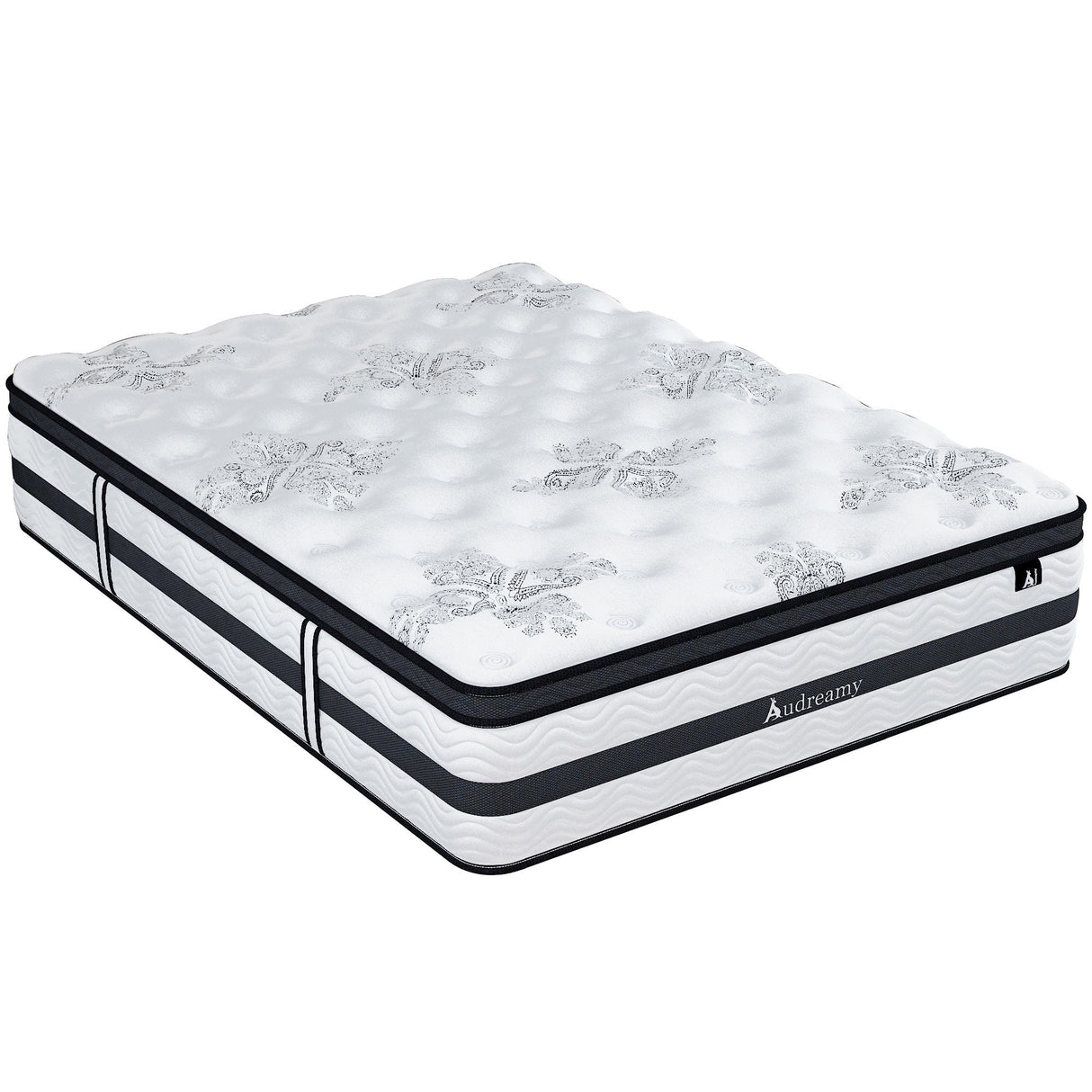 Audreamy Mattress Athens 34cm Plush Euro Top 7-Zone Pocket Spring 5D Support Medium Firm (Queen)