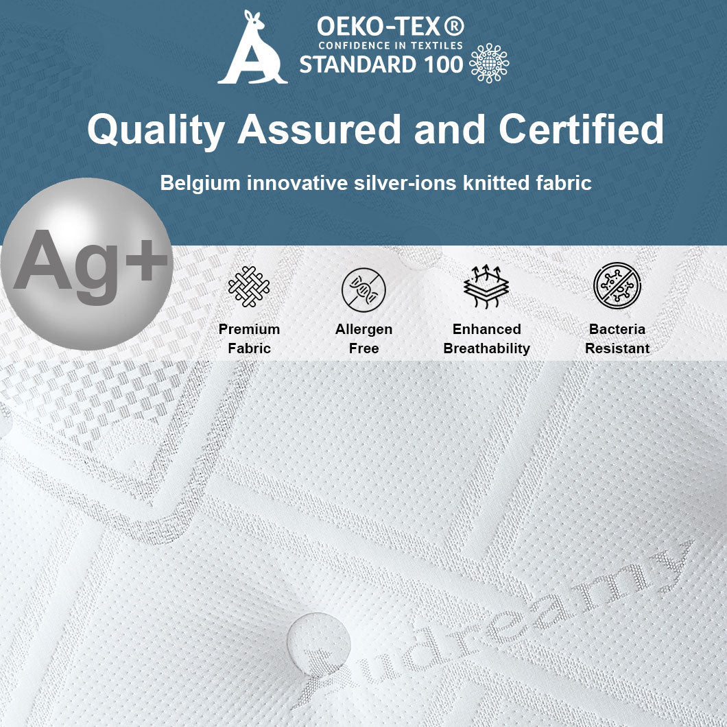 Audreamy Mattress Geneva 36cm Euro Top Cool Gel Foam 7-Zone Pocket Spring Dual-Sided Firmness Medium Soft/Firm