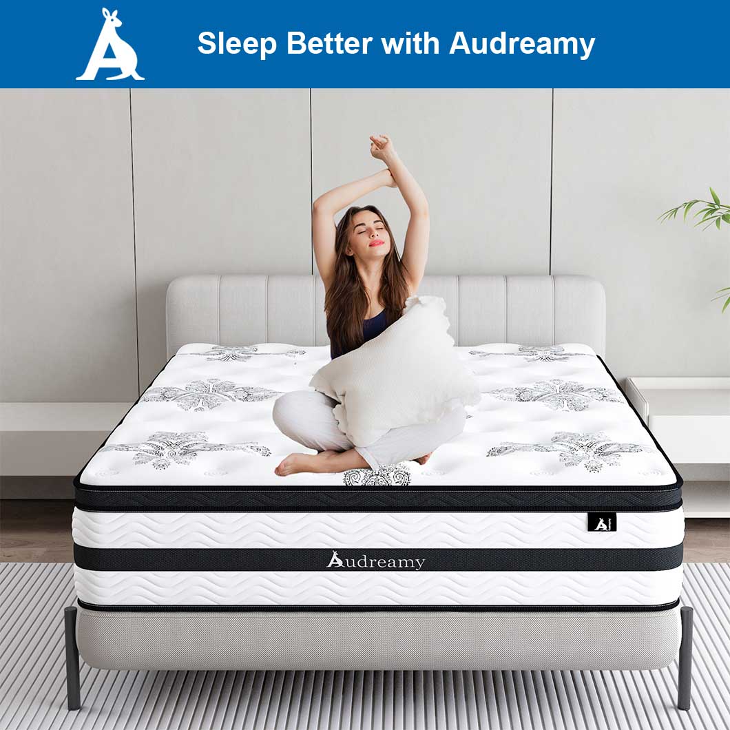 Audreamy Mattress Athens 34cm Plush Euro Top 7-Zone Pocket Spring 5D Support Medium Firm (King)