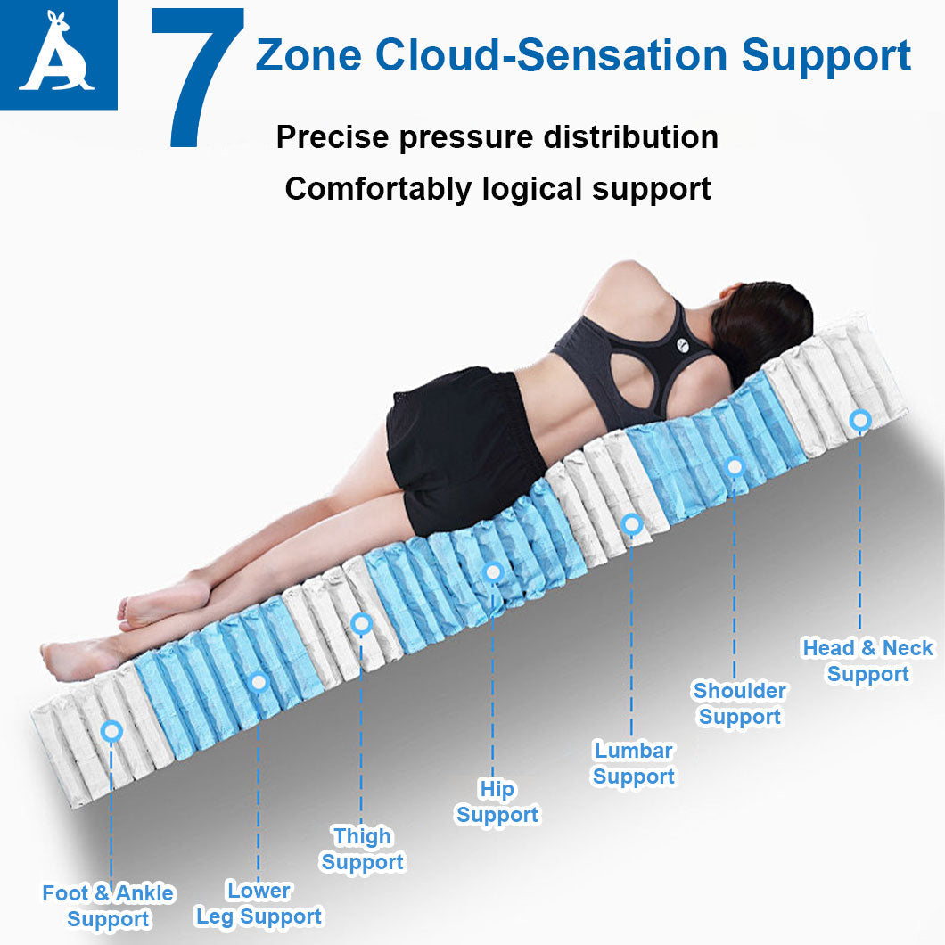 Audreamy Mattress Aurora 34cm Ergonomic 4D Plush Euro Top Bamboo Fiber Fabric 7-Zone Pocket Spring Medium Firm (King)