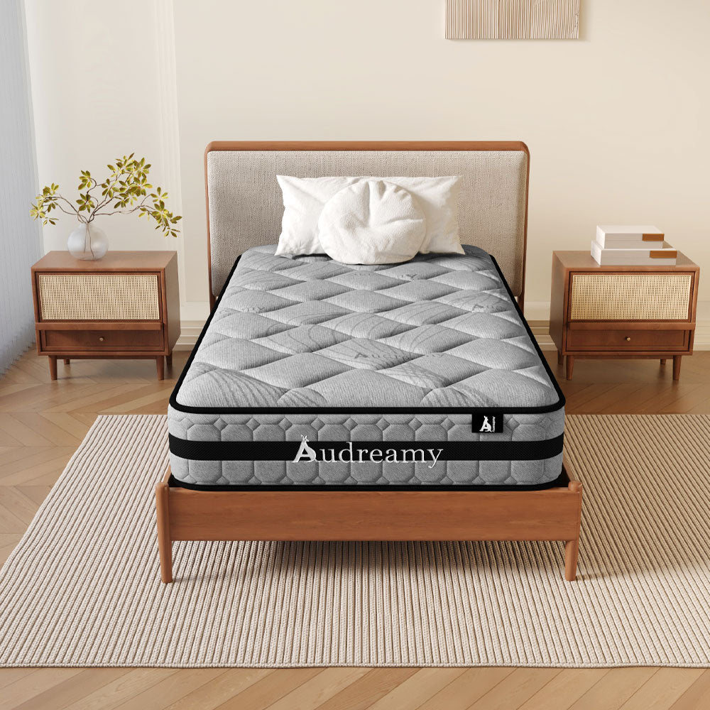 Audreamy Celeste Mattress 23 cm Plush Tight Top Bamboo Charcoal Fabric 7-Zone Pocket Spring Medium Firm King Single