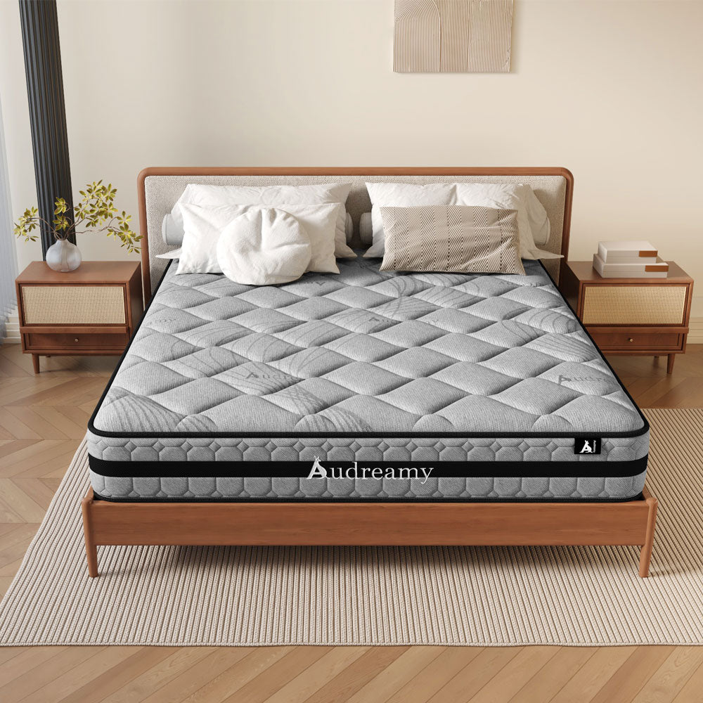Audreamy Celeste Mattress 23 cm Plush Tight Top Bamboo Charcoal Fabric 7-Zone Pocket Spring Medium Firm Double