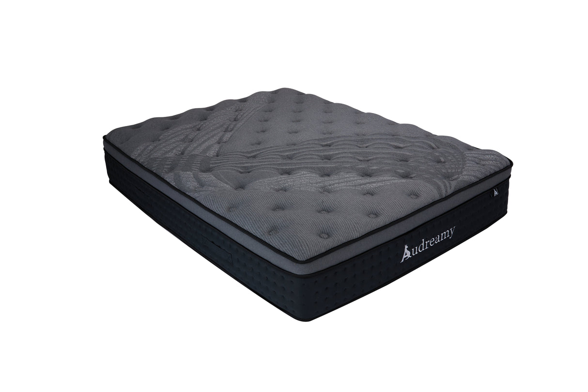 Audreamy Mattress Siena 35cm Euro Top Bamboo Charcoal Fabric 7-Zone Pocket Spring Medium Firm (King Single)