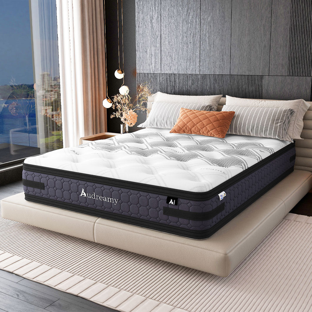 Audreamy Mattress Geneva 36cm Euro Top Cool Gel Foam 7-Zone Pocket Spring Dual-Sided Firmness Medium Soft/Firm