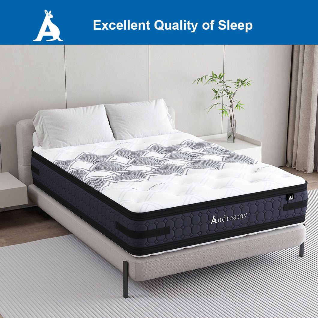 Audreamy Mattress Geneva 36cm Euro Top Cool Gel Foam 7-Zone Pocket Spring Dual-Sided Firmness Medium Soft/Firm (Queen)