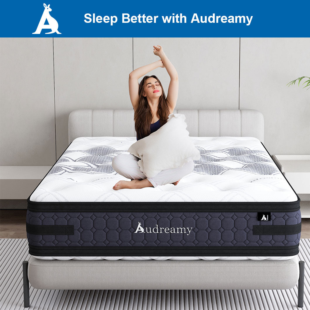 Audreamy Mattress Geneva 36cm Euro Top Cool Gel Foam 7-Zone Pocket Spring Dual-Sided Firmness Medium Soft/Firm (King Single)