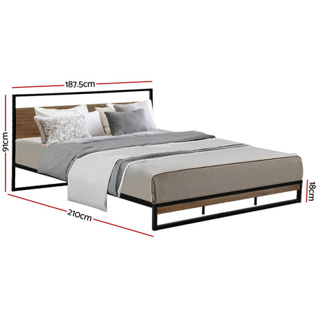 Artiss Bed Frame King Size Metal Bed Frame DANE