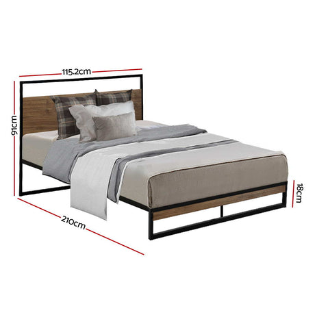 Artiss Bed Frame Metal Bed Frame DANE - King Single