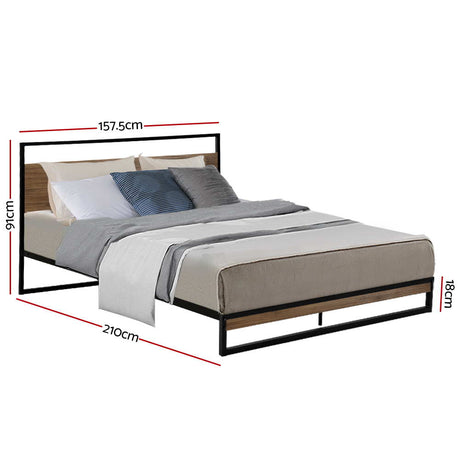 Artiss Bed Frame Queen Size Metal Bed Frame DANE