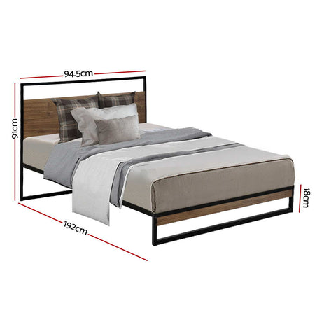 Artiss Bed Frame Single Size Metal Bed Frame DANE