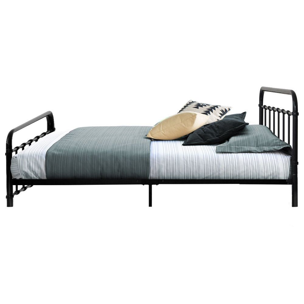 Artiss Bed Frame Metal Bed Frame LEO - Double (Black)