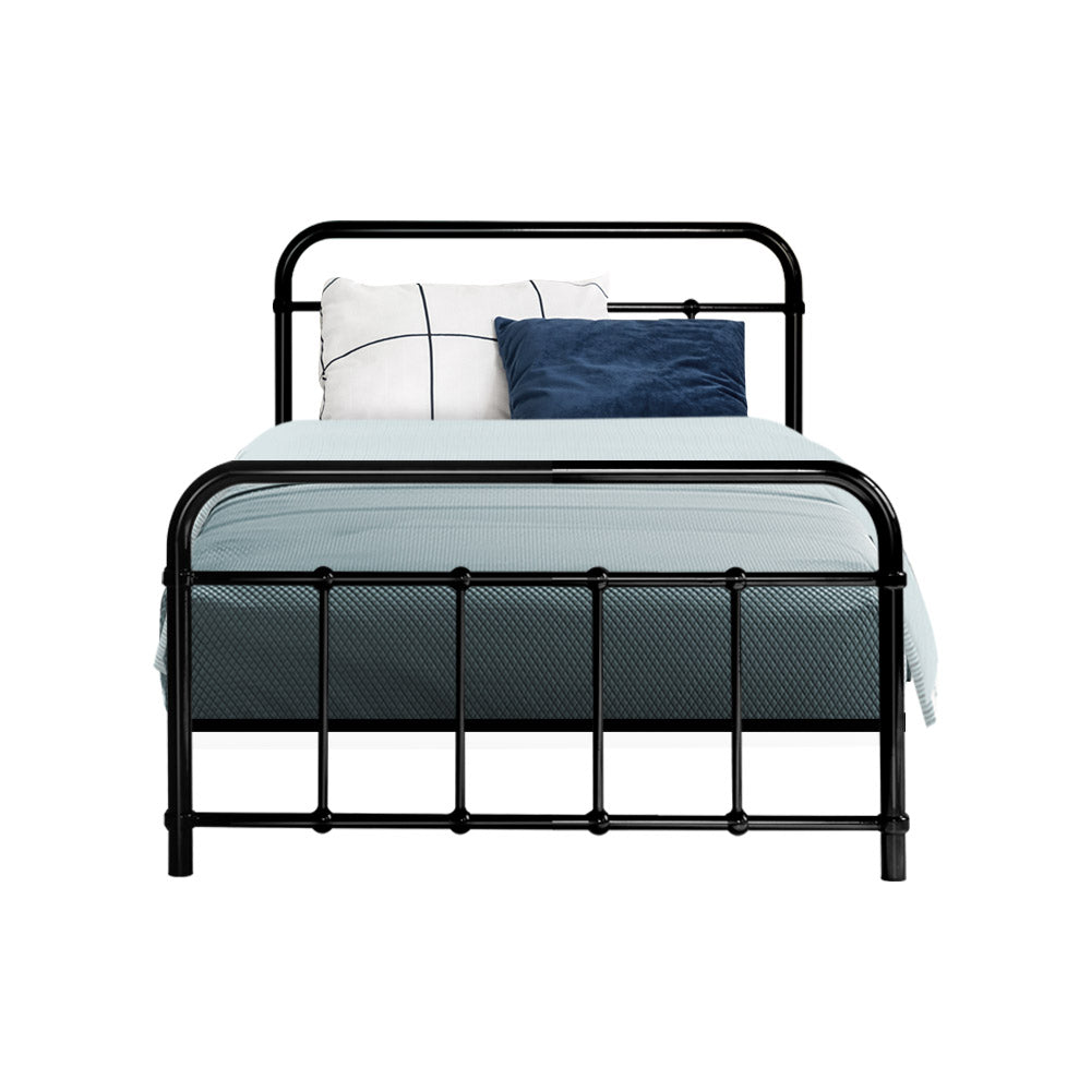 Artiss Bed Frame Metal Bed Frame LEO - Single (Black)