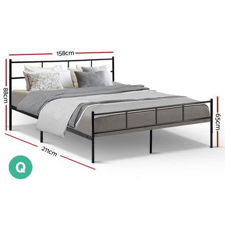 Artiss Bed Frame Queen Metal Bed Frame SOL
