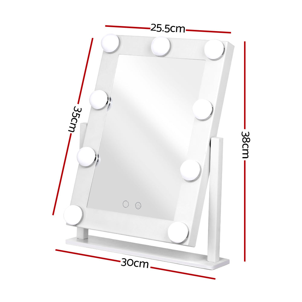 Embellir Makeup Mirror Hollywood with Light Round 360° Rotation Tabletop 9