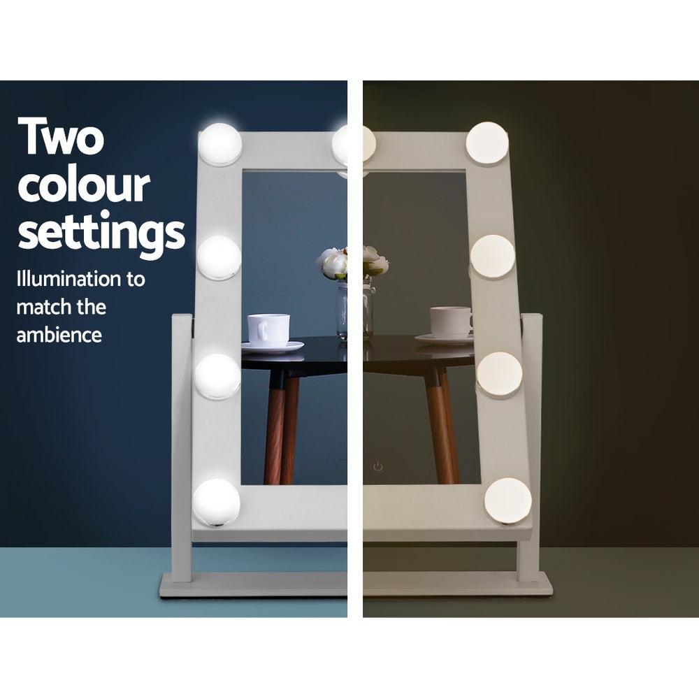 Embellir Makeup Mirror Hollywood with Light Round 360° Rotation Tabletop 9