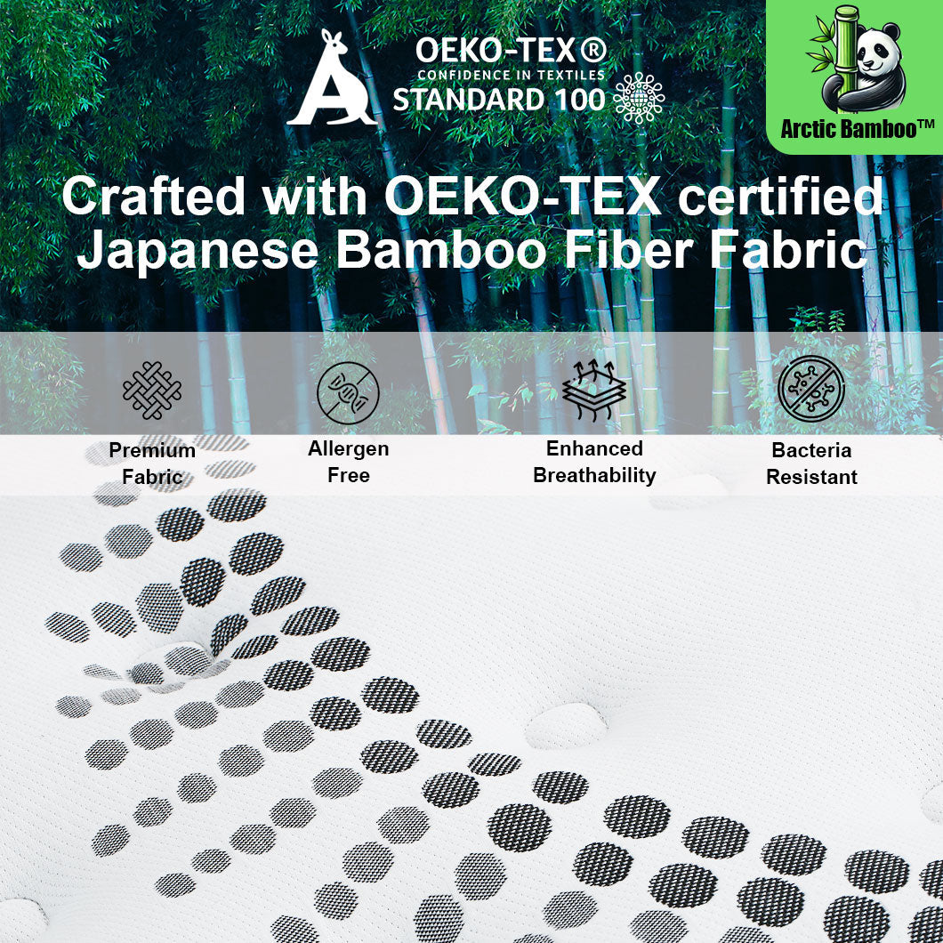 Audreamy Mattress Aurora 34cm Ergonomic 4D Plush Euro Top Bamboo Fiber Fabric 7-Zone Pocket Spring Medium Firm