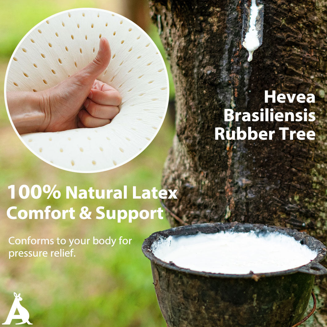 Audreamy Rome Mattress – 34cm Euro Top 100% Natural Latex Memory Foam 9-Zone Pocket Spring Hybrid Medium Firm (King)