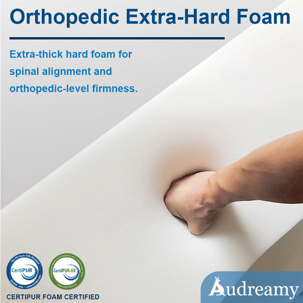 Audreamy Corsica Mattress – 26 cm Euro Top Bamboo Charcoal Fabric 7-Zone Pocket Spring Orthopedic Support for Back & Spine Health Extra-Firm Queen