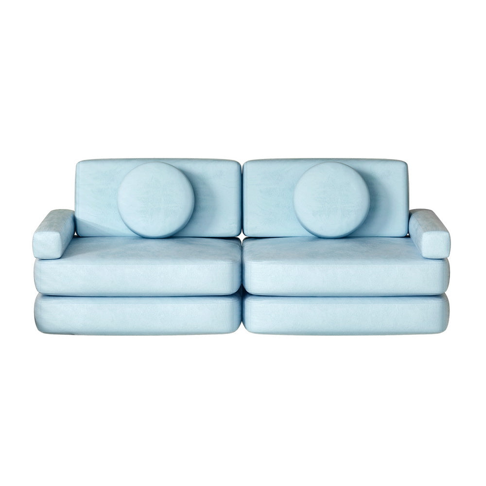 Artiss Sofa Bed 2 Seater Couch Kid Play DIY Modular Lounge Chaise Suite Velvet