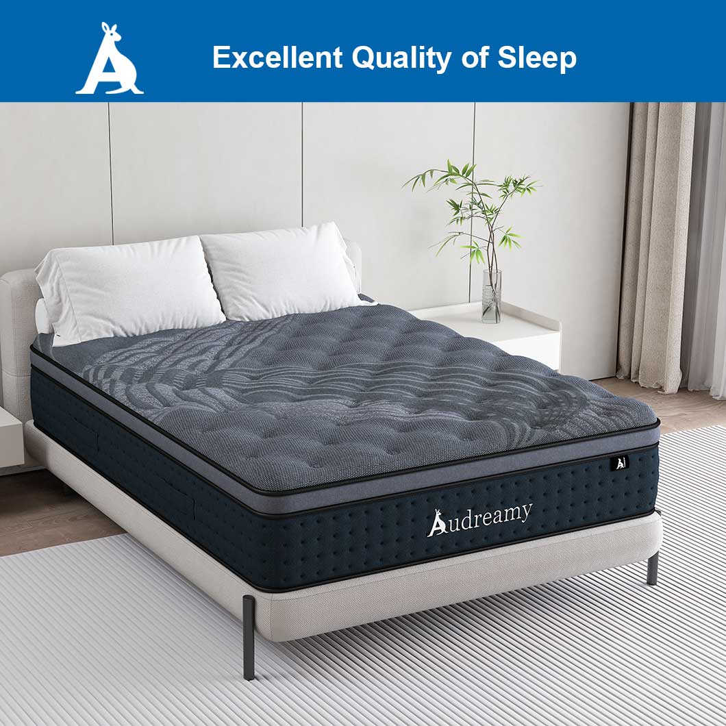 Audreamy Mattress Siena 35cm Euro Top Bamboo Charcoal Fabric 7-Zone Pocket Spring Medium Firm (King Single)
