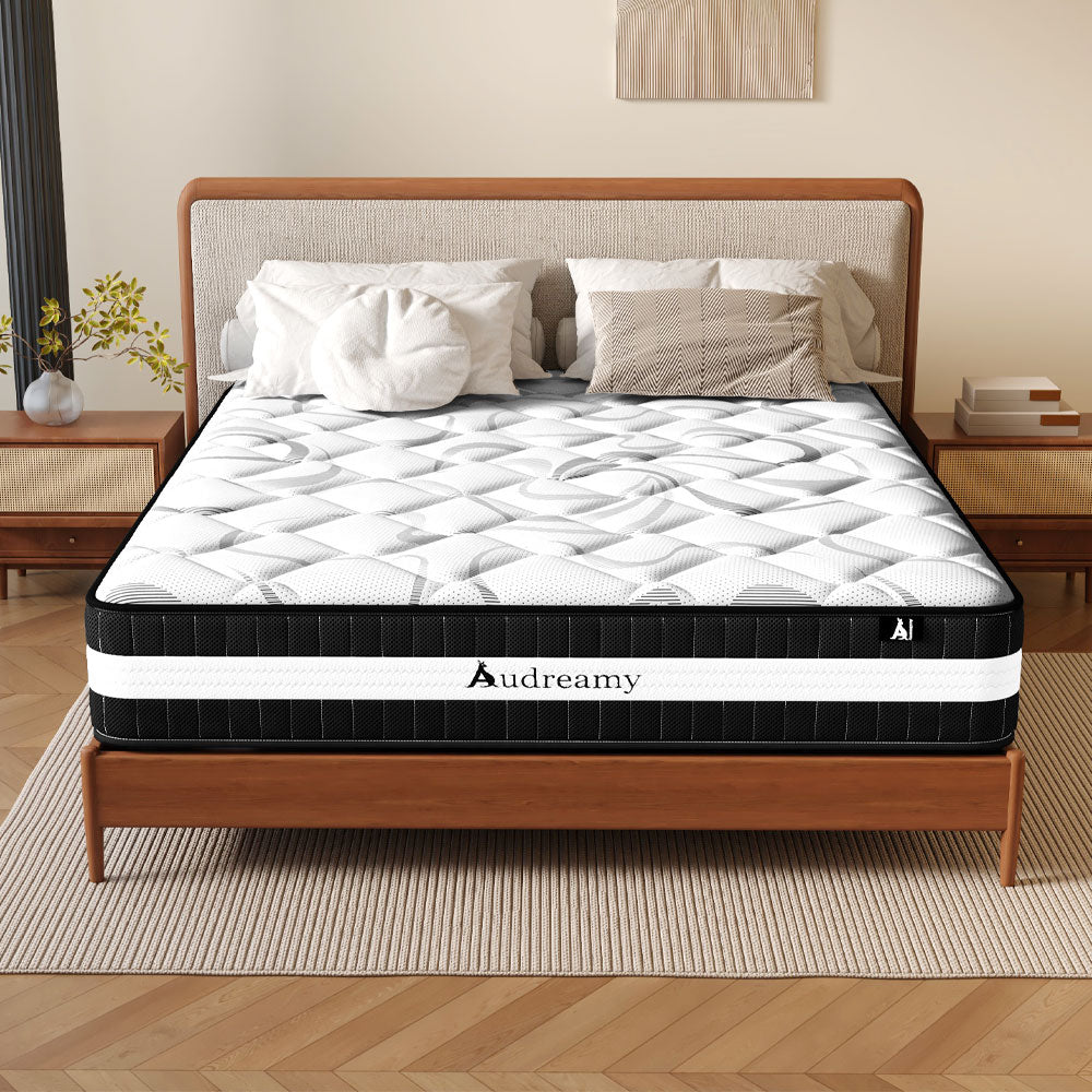 Audreamy Lisbon Mattress – 28cm Ergonomic 4D Spa-Like Plush Soft Tight Top Bamboo Fiber Fabric 7-Zone Pocket Spring Medium Double