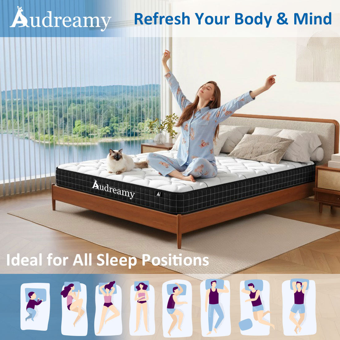 Audreamy Aria Mattress 17cm Tight Top Mattress – Cloud Comfort with Gentle Support Medium