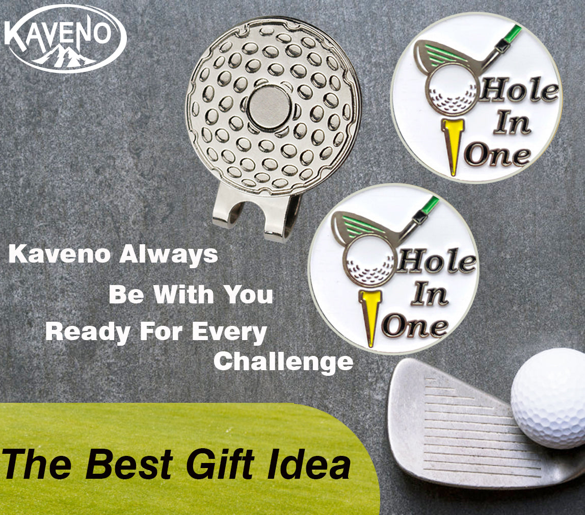 Kaveno Golf Ball Marker with Golf Hat Clip