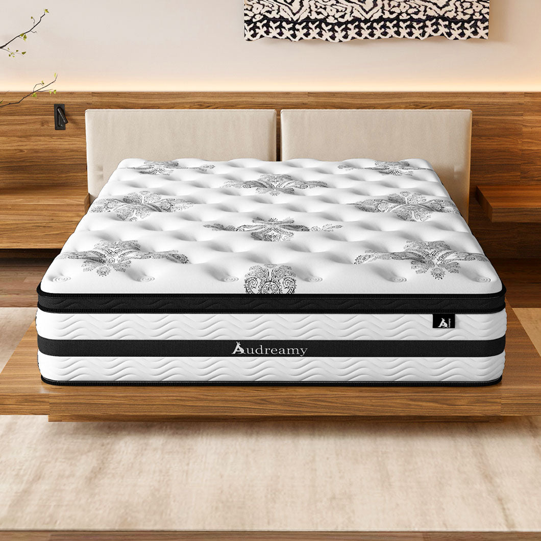 Audreamy Mattress Athens 34cm Plush Euro Top 7-Zone Pocket Spring 5D Support Medium Firm (King Single)