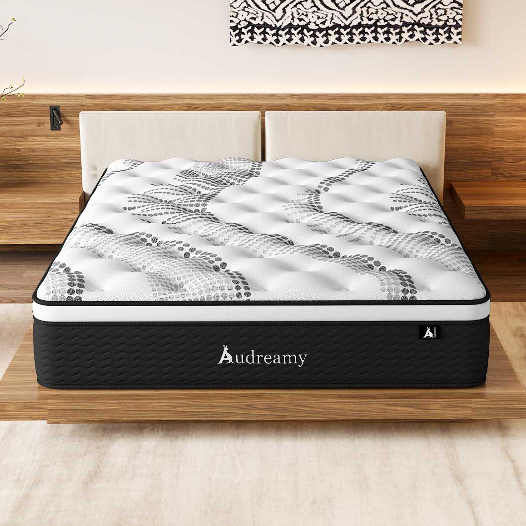 Audreamy Mattress Aurora 34cm Ergonomic 4D Plush Euro Top Bamboo Fiber Fabric 7-Zone Pocket Spring Medium Firm
