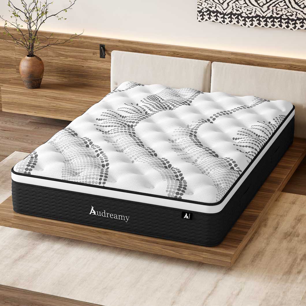 Audreamy Mattress Aurora 34cm Ergonomic 4D Plush Euro Top Bamboo Fiber Fabric 7-Zone Pocket Spring Medium Firm