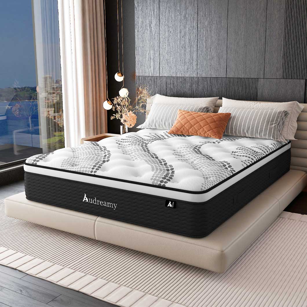 Audreamy Mattress Aurora 34cm Ergonomic 4D Plush Euro Top Bamboo Fiber Fabric 7-Zone Pocket Spring Medium Firm
