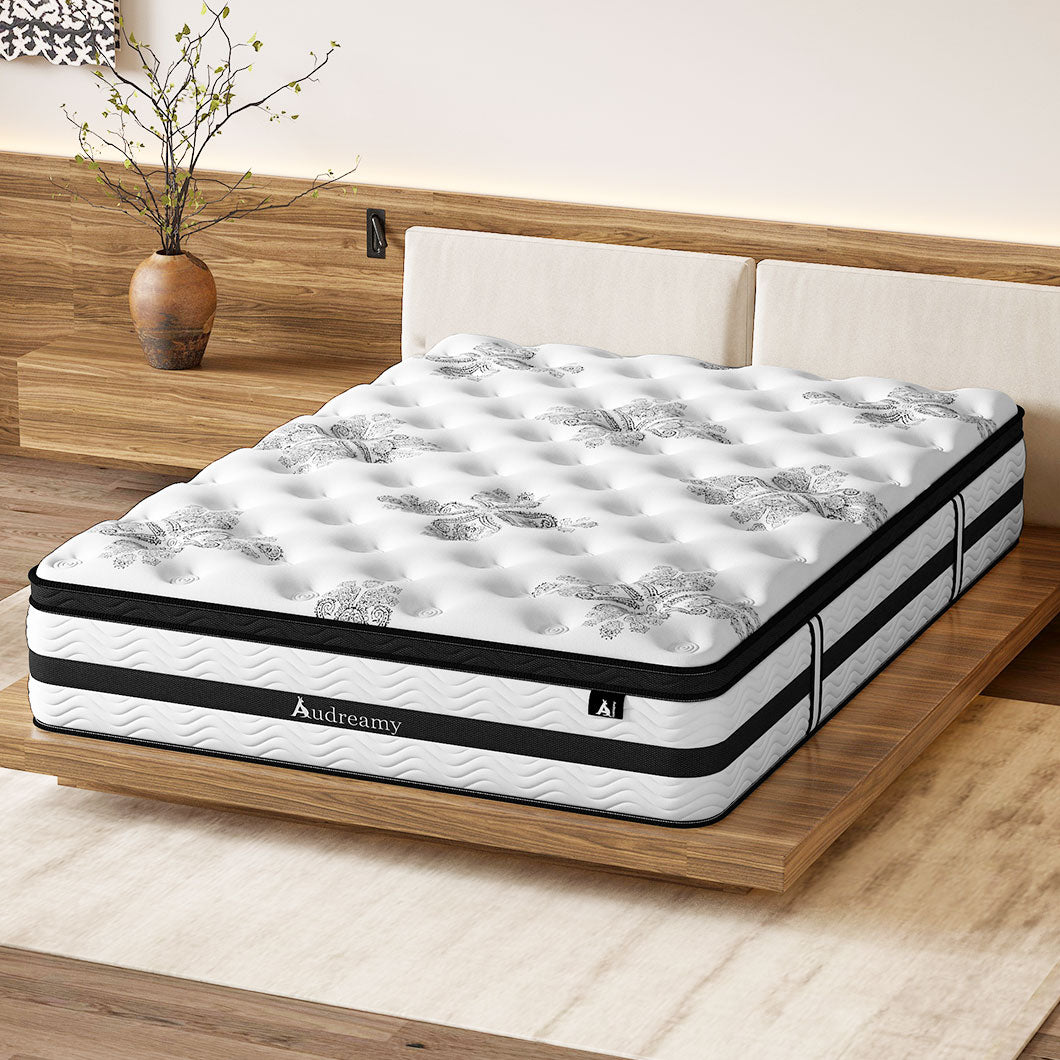 Audreamy Mattress Athens 34cm Plush Euro Top 7-Zone Pocket Spring 5D Support Medium Firm (Single)
