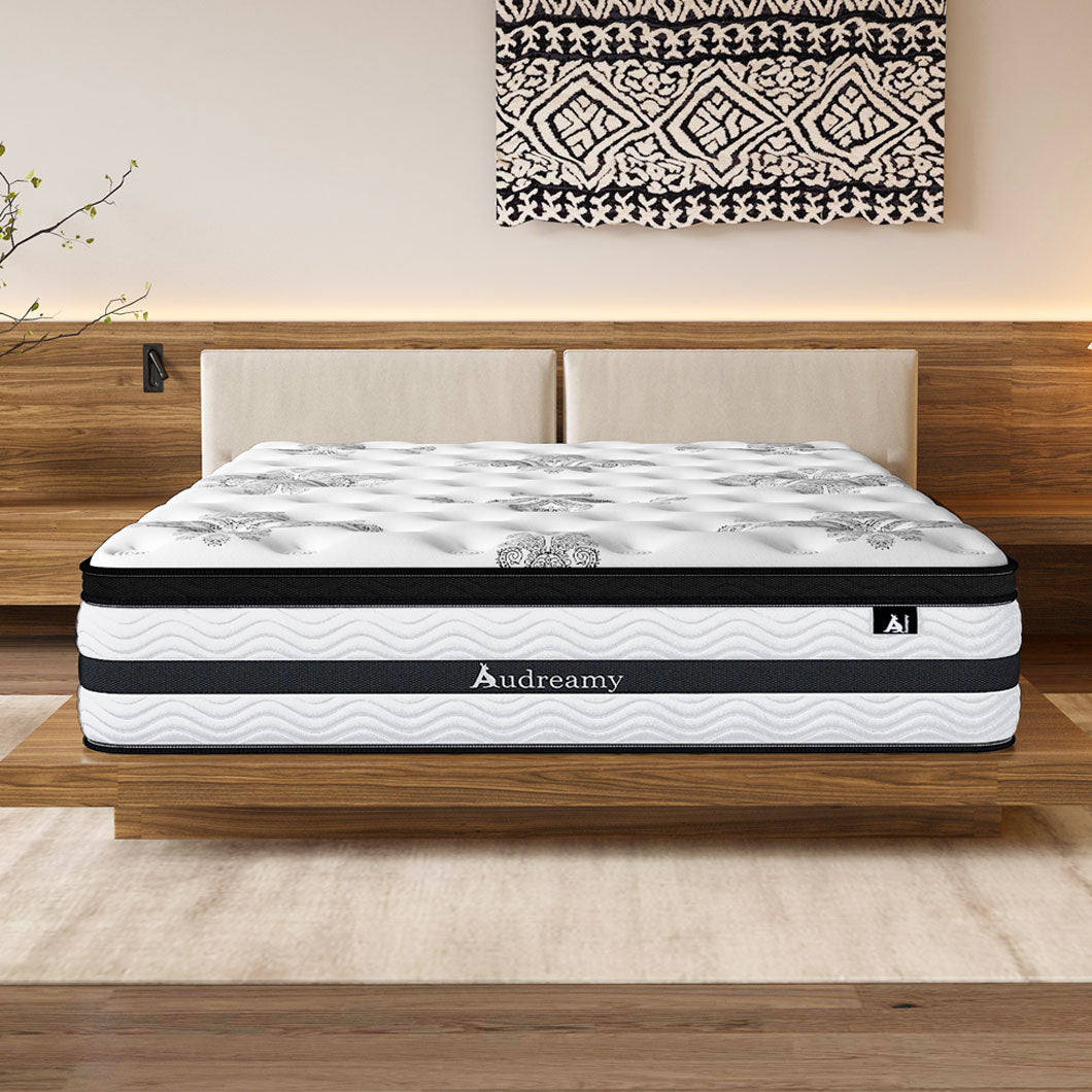 Audreamy Mattress Athens 34cm Plush Euro Top 7-Zone Pocket Spring 5D Support Medium Firm (Queen)