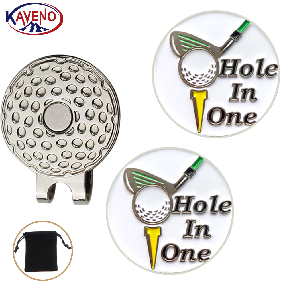 Kaveno Golf Ball Marker-Hole In One with Golf Hat Clip