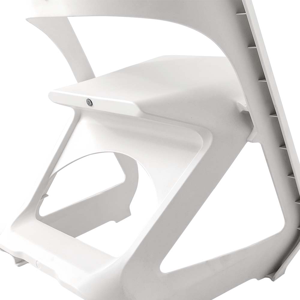 ArtissIn Set of 4 Dining Chairs Office Cafe Lounge Seat Stackable Plastic Leisure Chairs White