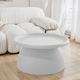 ArtissIn Coffee Table Round 71CM Plastic White