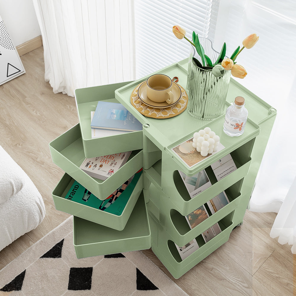 ArtissIn Storage Trolley Bedide Table 5 Tier Cart Boby Replica Green