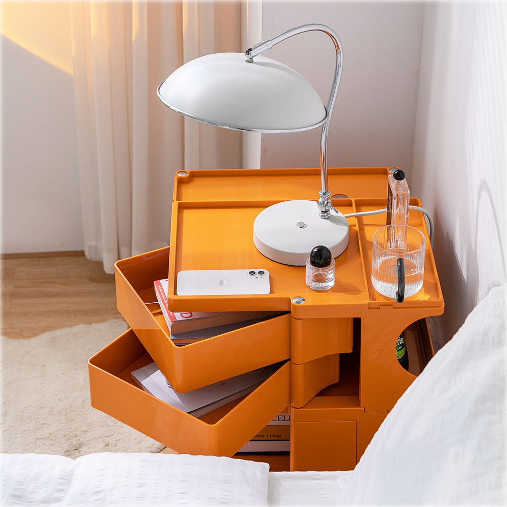 ArtissIn Storage Trolley Bedide Table 3 Tier Cart Boby Replica Orange