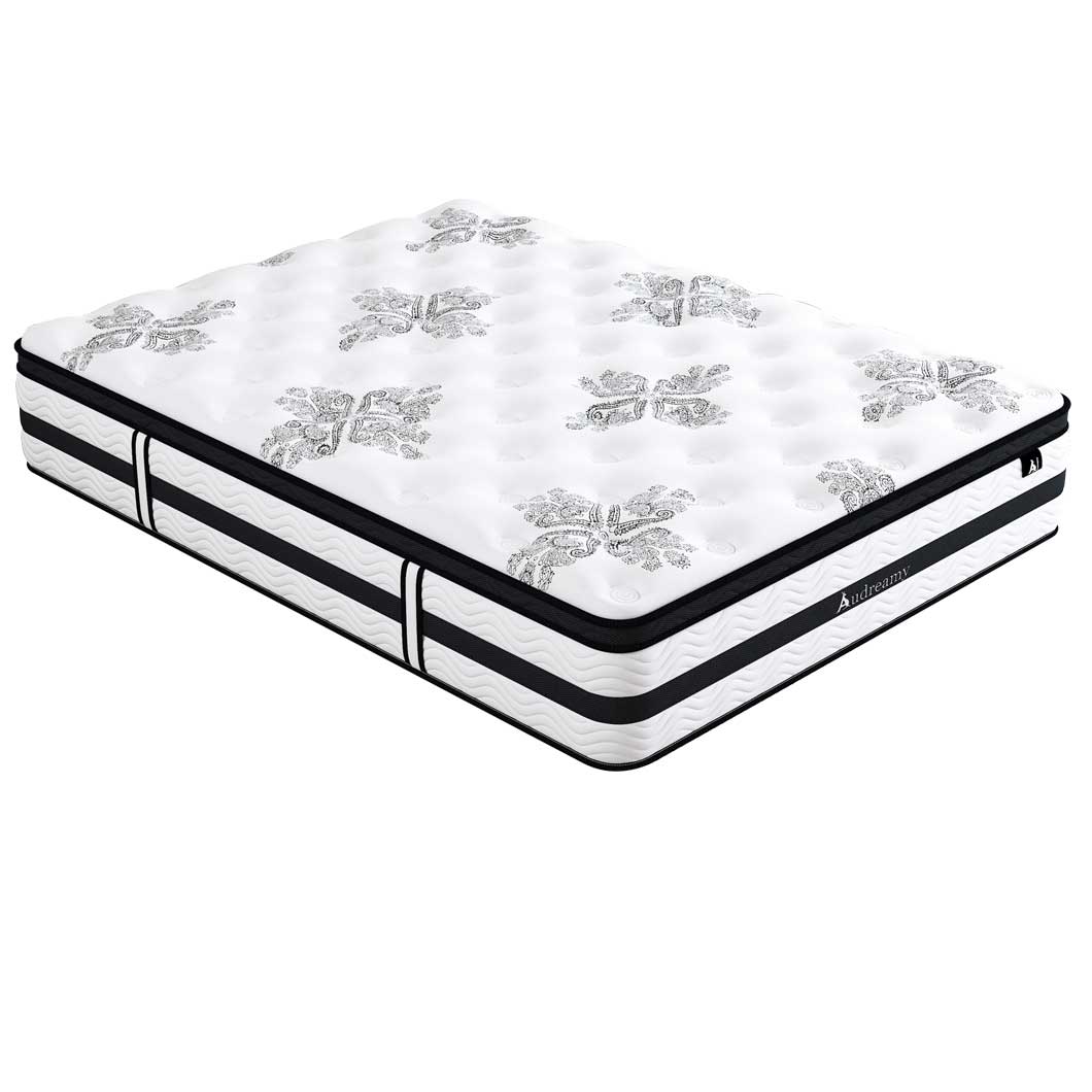 Audreamy Athens Mattress 34cm Plush Euro Top 7-Zone Pocket Spring 5D Support Medium Firm (Double)