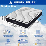 Audreamy Aurora Mattress 34cm Ergonomic 4D Plush Euro Top 7-Zone Pocket Spring Medium Firm (Double)