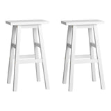 Artiss Bar Stools Kitchen Counter Stools Wooden Chairs White x2