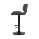 Artiss 2x Bar Stools Gas Lift Leather Padded Grey