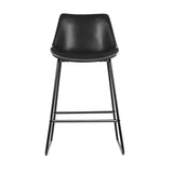 Artiss Bar Stools Kitchen Counter Barstools Leather Metal Chairs Black x2