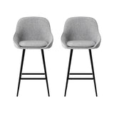 Artiss 2x Bar Stools Upholstered Stool Counter Seat Kitchen Dining Chairs