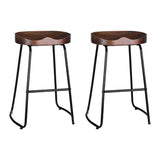 Artiss 2x Bar Stools Tractor Seat 65cm Black