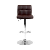 Artiss 2x Bar Stools Leather Gas Lift Brown